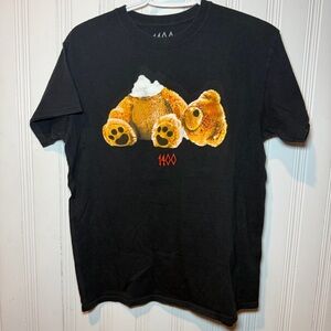 Trippie Redd 1400 Cotton Black T-Shirt with Teddy Bear Goth Punk Metal Med